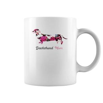 Dachshund Mom Gift For Women Floral Doxie Mama Mother's Day Coffee Mug | Mazezy