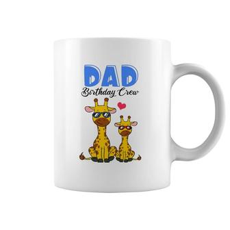 Dad Birthday Crew Giraffe Daddy Matching Family Party Outfit Coffee Mug | Mazezy