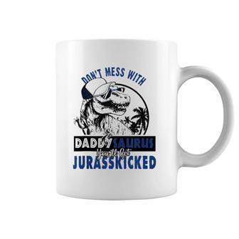 Daddysaurus Dad Husband Father's Day Gift Matching Dinosaur Tank Top Coffee Mug | Mazezy DE