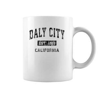 Daly City California Ca Vintage Sports Design Black Design Coffee Mug | Mazezy