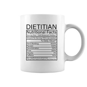 Dietitian Nutritional Facts Funny Sayings Quotes Humor Gift Coffee Mug | Mazezy