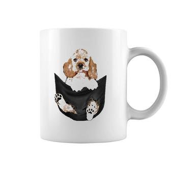 Dog Lovers Gifts Cocker Spaniel In Pocket Funny Dog Face Coffee Mug | Mazezy