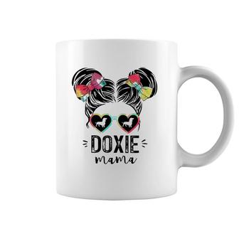 Doxie Mama Gifts Double Bun Hair Dachshund Gifts Dog Mom Coffee Mug | Mazezy