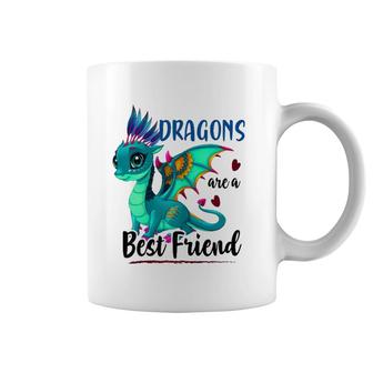 Dragons Are A Best Friend Girl's Women Dragons Lover Cute Coffee Mug | Mazezy