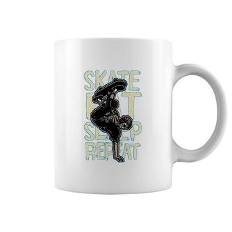 Eat Sleep Skate Repeat Skateboard Lover Coffee Mug | Mazezy