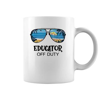 Educator Off Duty Sunglasses Beach Hello Summer Coffee Mug | Mazezy