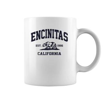 Encinitas California Ca Vintage State Athletic Style Coffee Mug | Mazezy