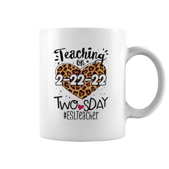 Esl Esol Teacher On Twosday Leopard 22Nd February 2022 2Sday Coffee Mug | Mazezy