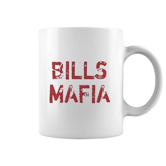Expression Distressed Bills Mafia Red Print Mens Coffee Mug - Seseable
