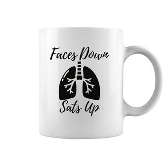 Faces To Down Sats Up Respiratory Therapist Nurse Gift Coffee Mug | Mazezy DE