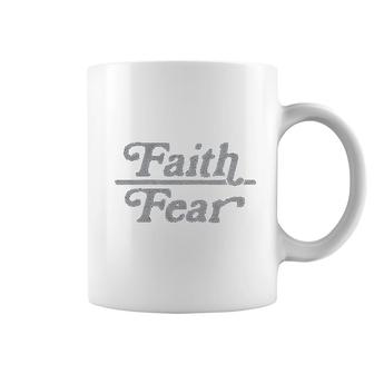 Faith Over Fear Cute Religion Faithful Empowerment Coffee Mug | Mazezy