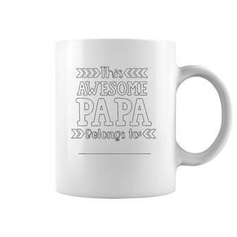 Father's Day Coloring Craft Gift For Papa From Grandkids Premium Coffee Mug | Mazezy