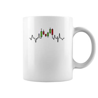 Forex Or Stock Trader Candlestick Chart Heartbeat Graph Coffee Mug | Mazezy