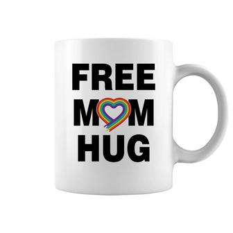 Free Mom Hug Black Coffee Mug | Mazezy