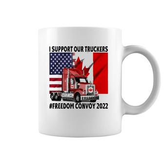 Freedom Convoy 2022 Support Our Truckers Mandate Freedom Coffee Mug | Mazezy