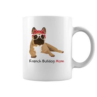 French Bulldog Mom Bandana Womens Frenchie Coffee Mug | Mazezy