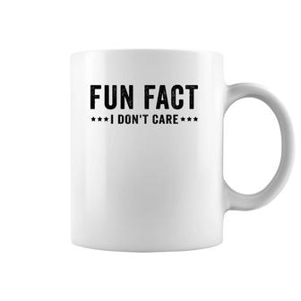 Fun Fact I Don't Care Funny Sayings Vintage Retro Raglan Baseball Tee Coffee Mug | Mazezy