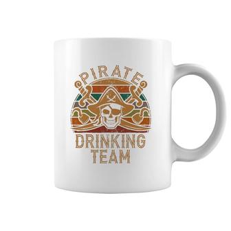 Fun Pirate Drinking Team Jolly Roger Dad Halloween Coffee Mug | Mazezy