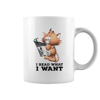 Funny Cat Personality I Read What I Want Cats Coffee Mug | Mazezy