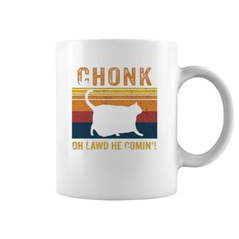 Funny Chonk Cat A Retro Meme Style Vintage Cats Memes Coffee Mug | Mazezy