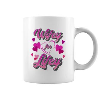 Funny Cute Wifey For Lifey Bride Spouse Lady Wife Fiancée Coffee Mug | Mazezy