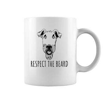 Funny Dog Respect The Beard Airedale Terrier Coffee Mug | Mazezy