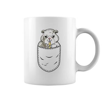 Funny Hamster Peeked Out In A Pocket Pet Animal Lover Raglan Baseball Tee Coffee Mug | Mazezy