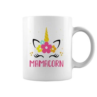 Funny Mamacorn Unicorn Costume Mom Mother's Day V-Neck Coffee Mug | Mazezy