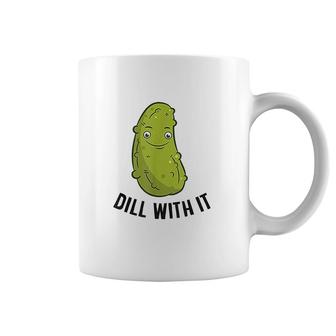 Funny Pickles Dill With It Pickle Coffee Mug | Mazezy