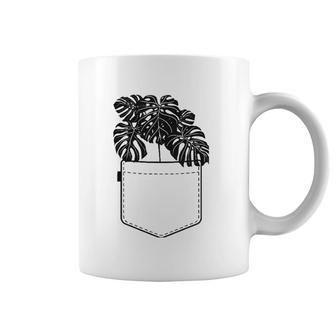 Funny Plant Gifts For Women Monstera Pocket Plant Mama Coffee Mug | Mazezy