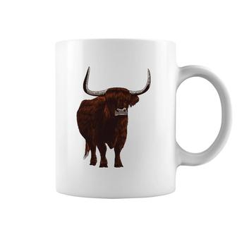 Funny Scottish Highland Cow Design For Men Women Hairy Cow Coffee Mug | Mazezy