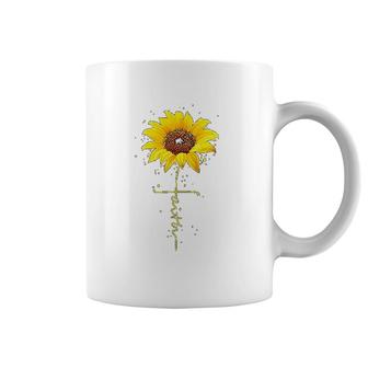 Funny Sunflower Faith Coffee Mug | Mazezy