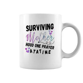 Funny Surviving Motherhood One Prayer At A Time Gift Mother's Day Coffee Mug | Mazezy