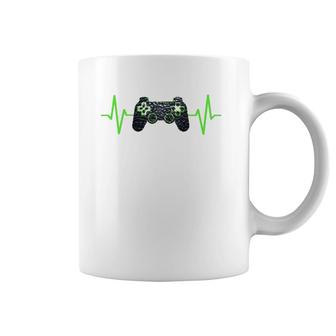 Gamer Heartbeat Gaming Video Games Boys Girls Teens Coffee Mug | Mazezy