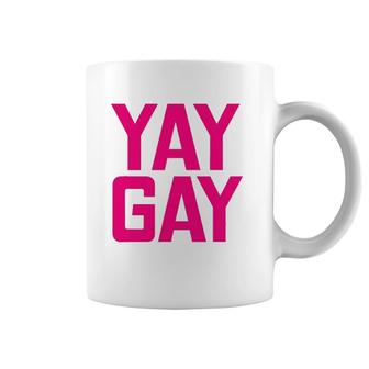 Gay Pride Parade Rainbow Yay Gay Coffee Mug | Mazezy