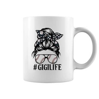 Gigi Life Baseball Mother's Day Messy Bun Coffee Mug | Mazezy