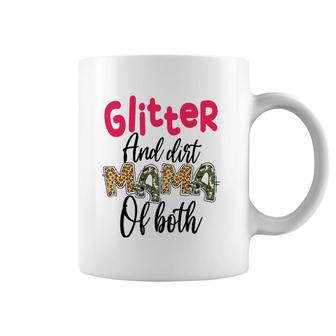 Glitter And Dirt Mama Of Both Leopard And Camo Print Coffee Mug | Mazezy