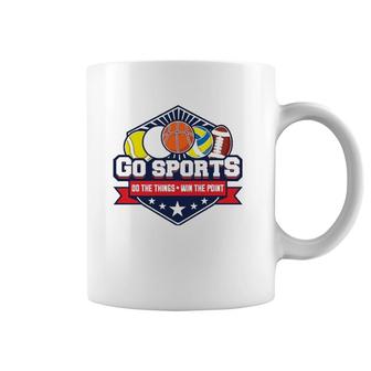 Go Sports Do The Things Win The Points Fan Athletic Game Coffee Mug | Mazezy