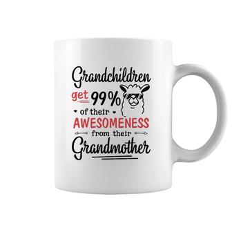 Grandchildren Get 99 Of Their Awesomeness From Their Grandmother Llama Version Coffee Mug | Mazezy