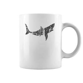 Great White Shark Vintage Design Great White Shark Print Coffee Mug | Mazezy