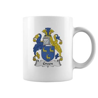 Green Family Crest Coat Of Arms British Family Crests Coffee Mug - Thegiftio UK