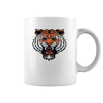 Growling Mouth Open Bengal Tiger Funny Coffee Mug | Mazezy