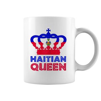 Haitian Queen Womens Red Blue Perfect Haiti Flag Crown Gift Coffee Mug | Mazezy