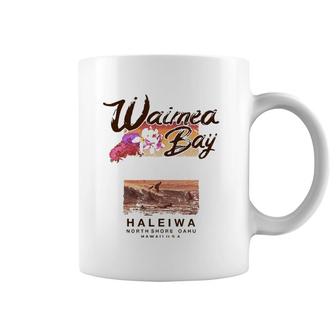 Haleiwa Hawaii Waimea Bay North Shore Vintage Surfing Coffee Mug | Mazezy