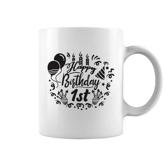 Happy Birthday 1St Circle Party Happy Decor Coffee Mug - Seseable