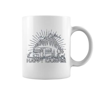 Happy Camper Outdoor Adventure Themed Coffee Mug | Mazezy