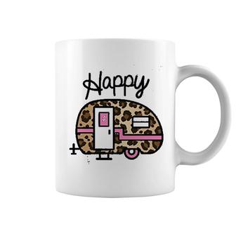Happy Leopard Print Camper Coffee Mug | Mazezy