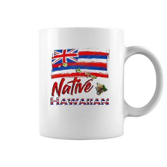 Hawaiian Islands Hawaii Flag Native Hawaiian Coffee Mug | Mazezy