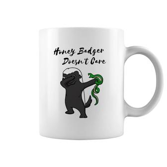 Honey Badger Doesn't Care Funny Dabbing Animals Coffee Mug | Mazezy