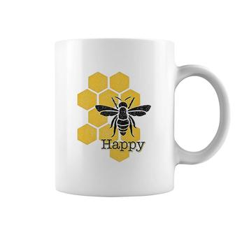 Honeycomb Bee Happy Coffee Mug | Mazezy